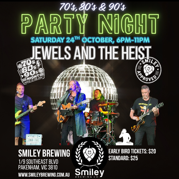 Party Night 70's 80's & 90's - Jewels And The Heist